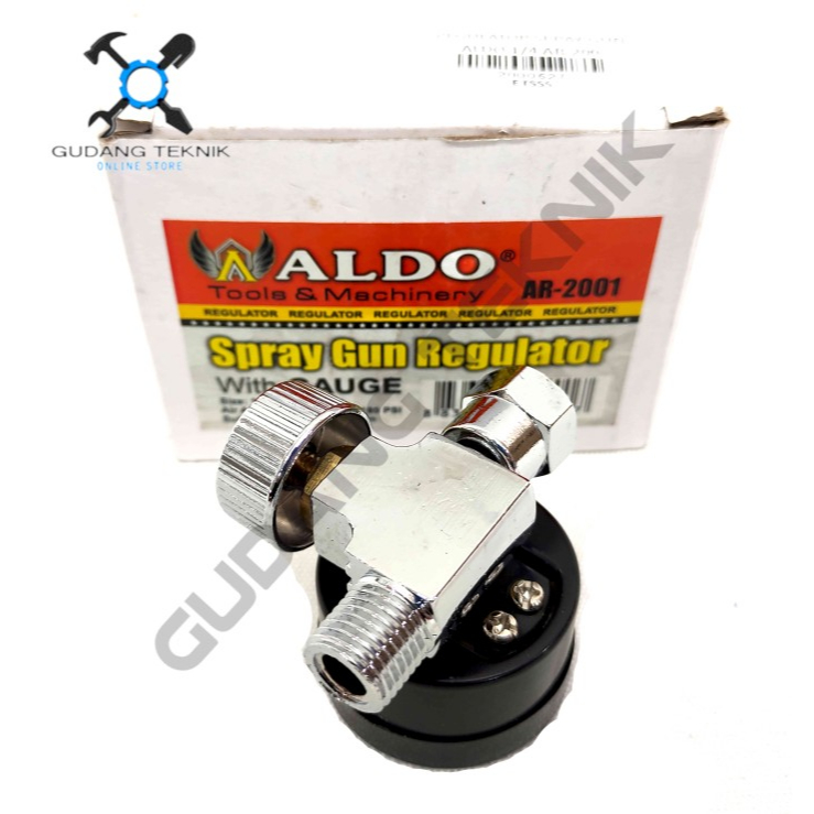 (AR2001 ALDO) Regulator Spray Gun 1/4&quot; AR2001 ALDO / Alat Pengatur Atur Tekanan Angin Spray Gun Cat 1/4 Inch AR 2001 ALDO