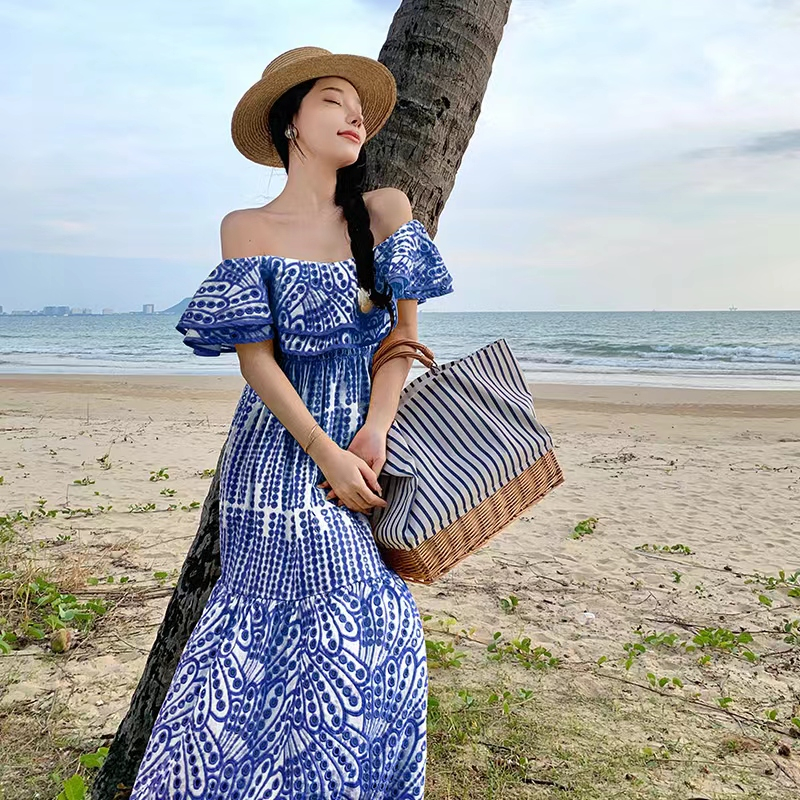 READY STOCK SAF - JASMIN sabrina dress woman premium / korean summer dress / beachwear bali / casual
