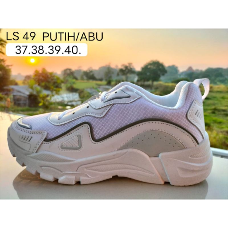 SEPATU PRO ATT LS 49 - SEPATU SNEAKERS WANITA WARNA PUTIH
