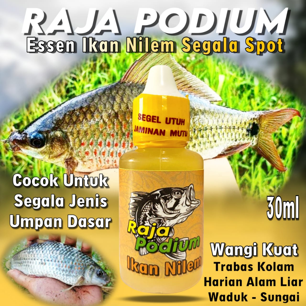 Raja Podium Essen Umpan Mancing Ikan Nilem Harian Liaran Paling Gacor, Essen Ikan Nilem Kolam, Essen