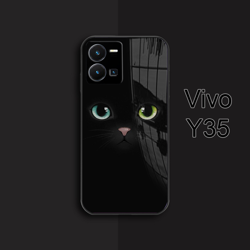 Softcase Glass Vivo Y35 2022 Terbaru [K51] - Softcase Mirror Y35 Y36 Y16 Y02 V27 V27E V25 V25E - Sof