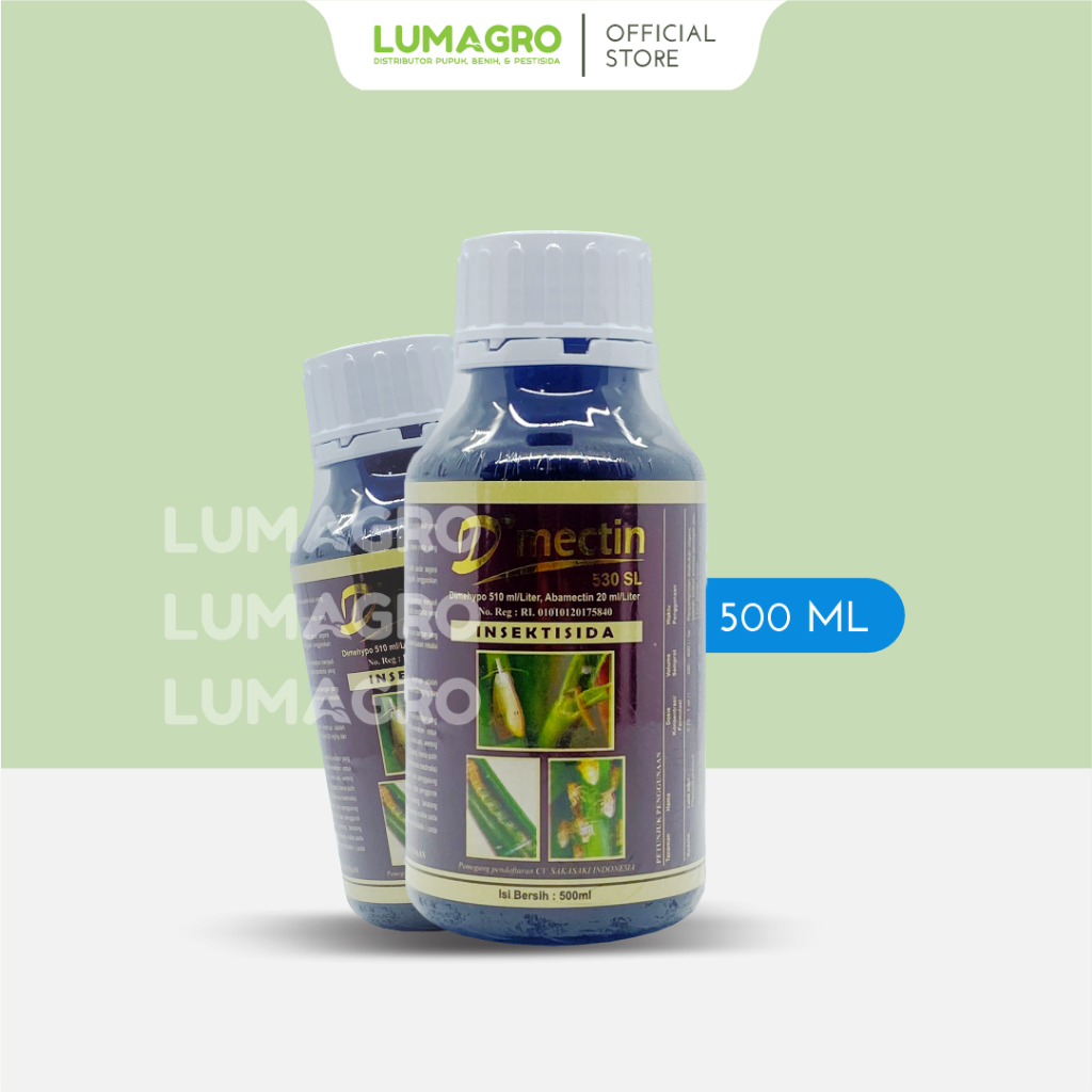 Insektisida D'mectin 530SL 500ml Dimehypo Abamektin Pengendali Wereng Sundep Kutu Thrips D mectin