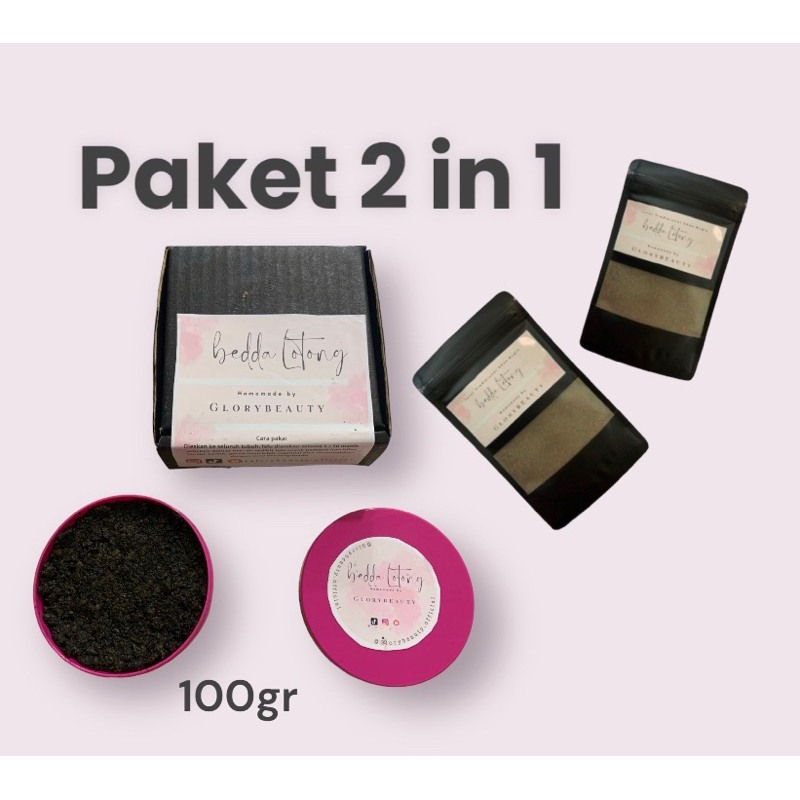 pLULUR BEDDA LOTONG BASAH 250 Gr + 2 PCS LULUR BUBUK