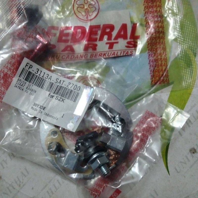 FEDERAL Cool Starter SATRIA FU Kul Stater Satria F 150 Col Brush Set Arang Sikat Carbon Dudukan Pnp 
