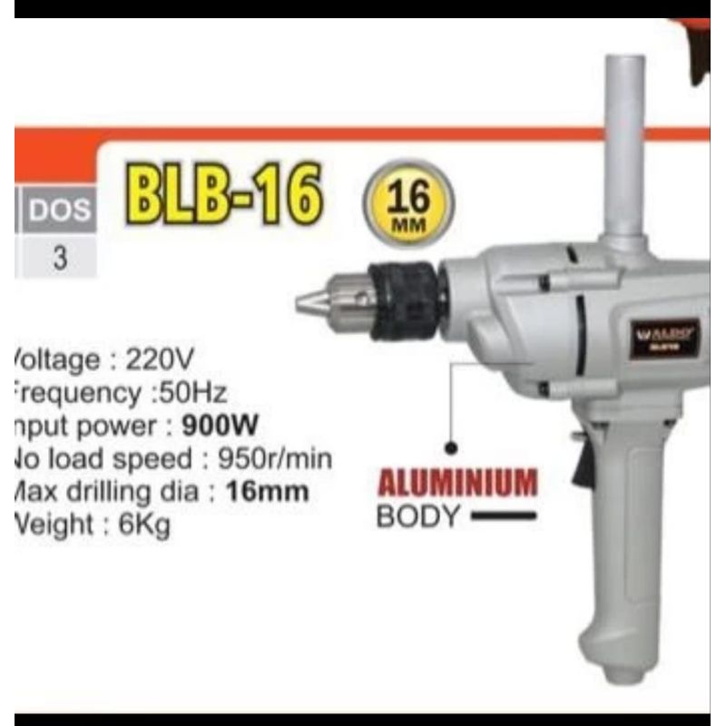 ALDO BLB16 mesin bor 16mm
