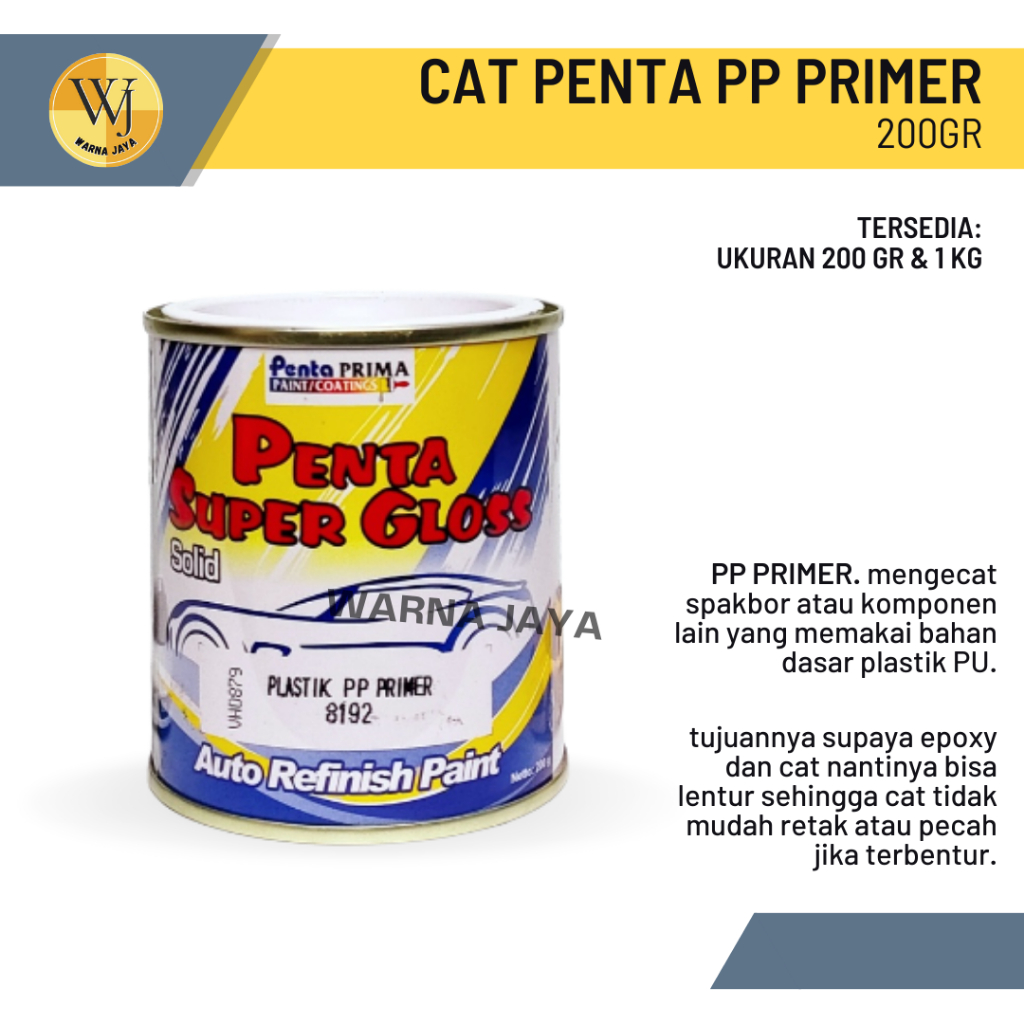 Cat Penta PP Primer 200 gr / Cat Dasar Plastik Penta 200gr