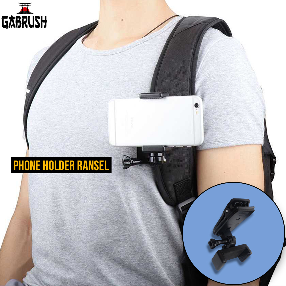 Klip Phone Holder Penjepit Tas Ransel HP Vlog Outdoor