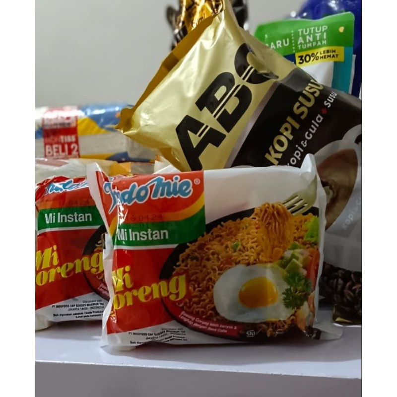 

kopi abc susu isi 10 + indomi goreng 2