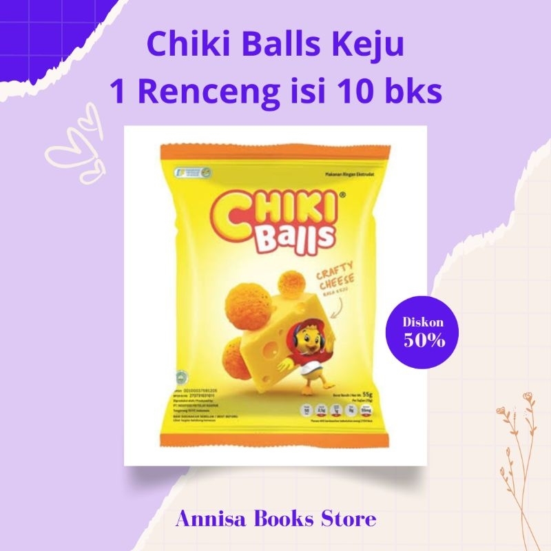 

ABS - Chiki Balls Keju/Cokelat Serenceng isi 10 Bungkus