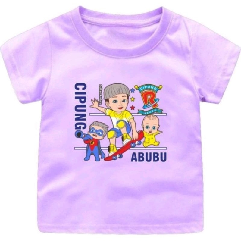 Baju kaos anak cewek cowok CIPUNG ABUBU UNTUK UMUR1-12 TAHUN