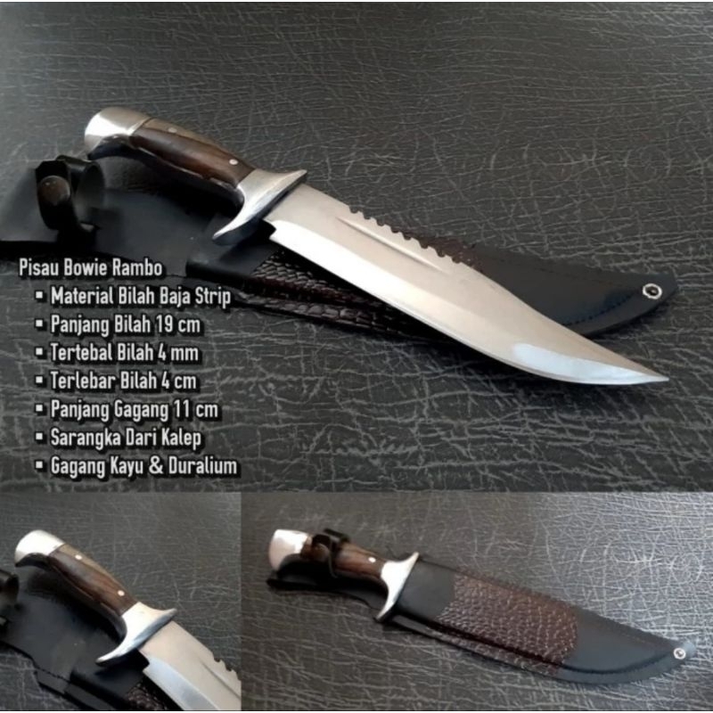 pisau bowie premium/ pisau skiner/Pisau survival/pisau sisit/pisau dapur / fulltank