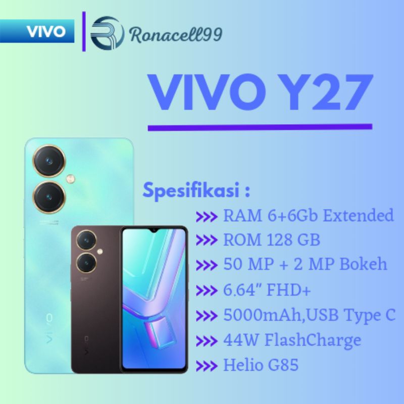 VIVO Y27 RAM 6/128 GB BARU GARANSI RESMI