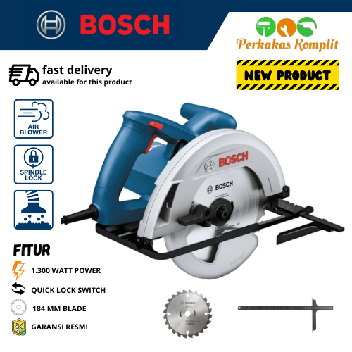 Bosch Mesin Circular Saw 184 mm Mesin Gergaji Potong Kayu GKS 130