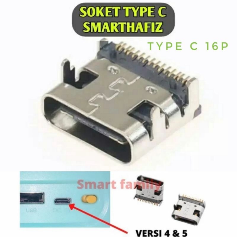 Sparepart AlQolam Socket USB Soket Smart Hafiz Versi 4 5
