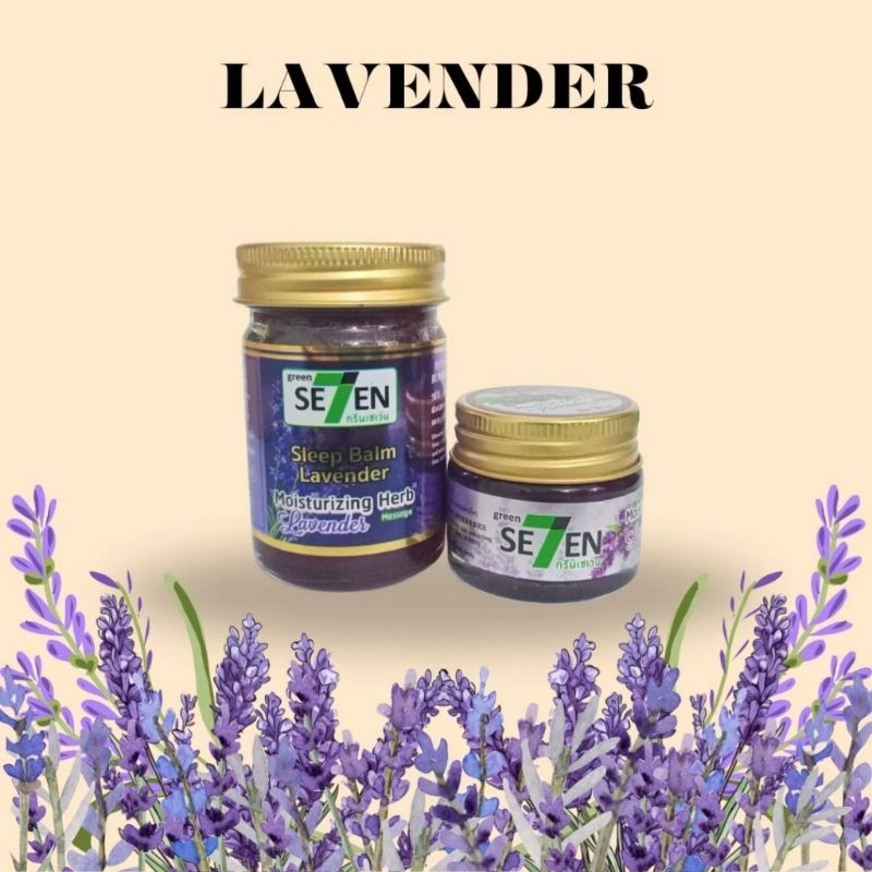 Green Se7en Moisturizing Herb Balm Massage Ori Thailand / Balsem Seven Aroma Terapi Lavender Lemongr