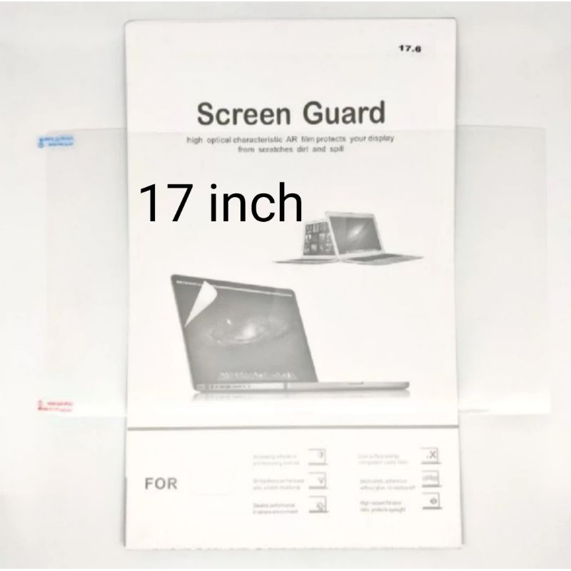 SCREEN PROTECTOR PELINDUNG LAYAR ANTI GORES LAPTOP 17" INCH