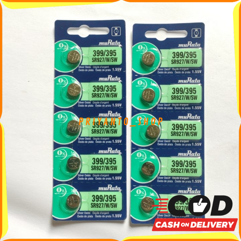 Baterai Batre Jam Tangan SONY MURATA 395 399 SR927W Original