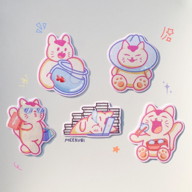 

Single Glitter Stickers - Meeku