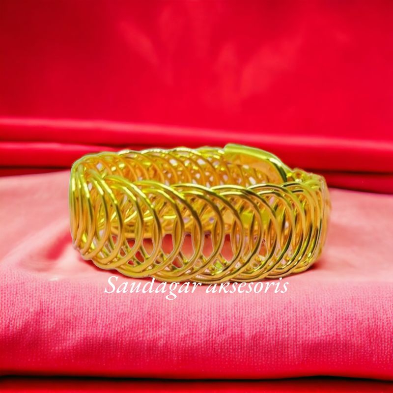 gelang wanita fleksibel berlapis emas gelang penang