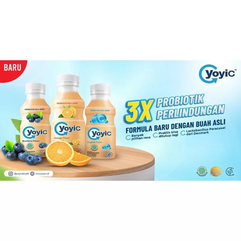 1 Botol YoyiC Minuman Susu Fermentasi / Susu Probiotik 130ml