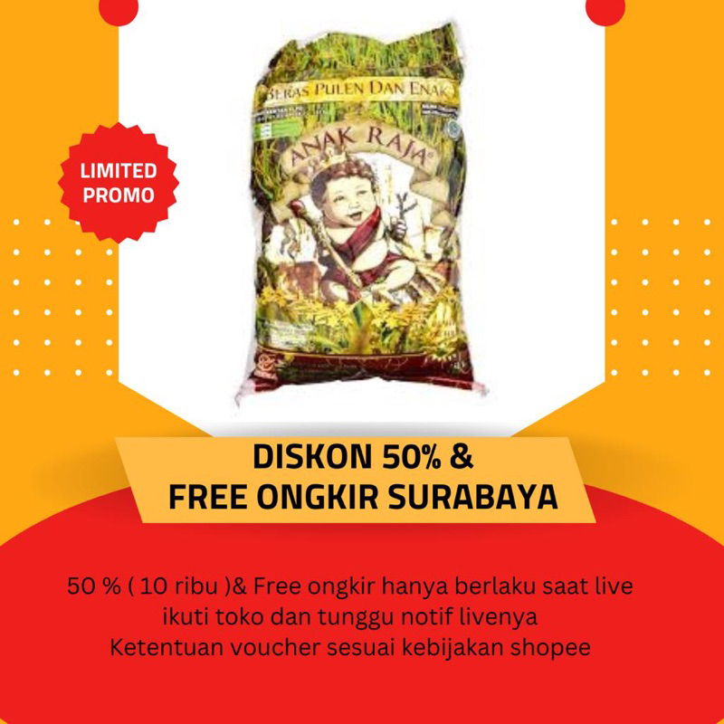 

[ DISKON 50% + Free ongkir ] BERAS PUNEL 1kg