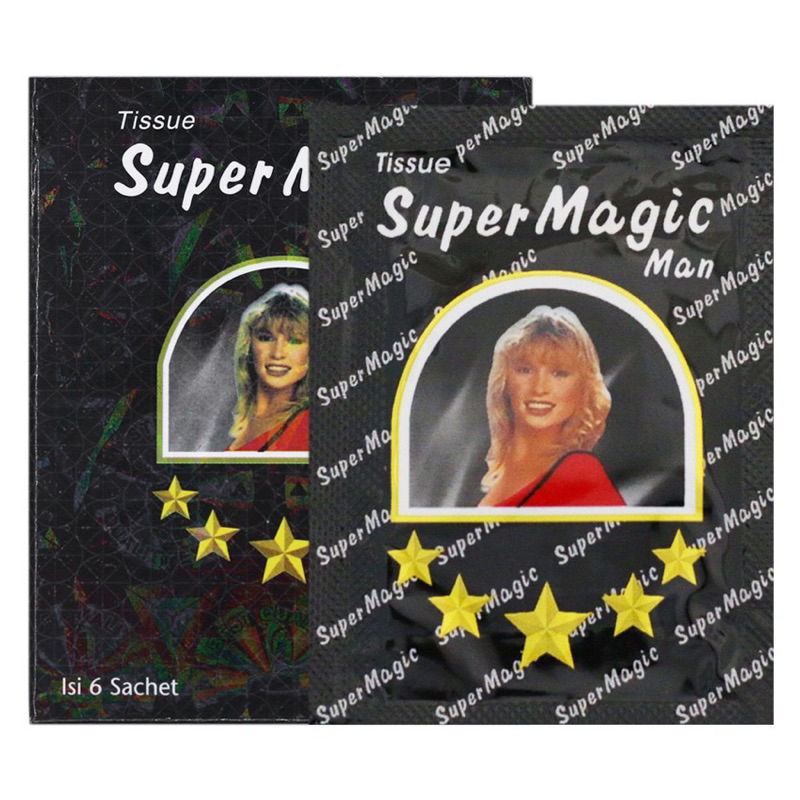 Tissue super magic man satu kotak isi 6 sachet / tisu super magic / tissue magic / tisu magic