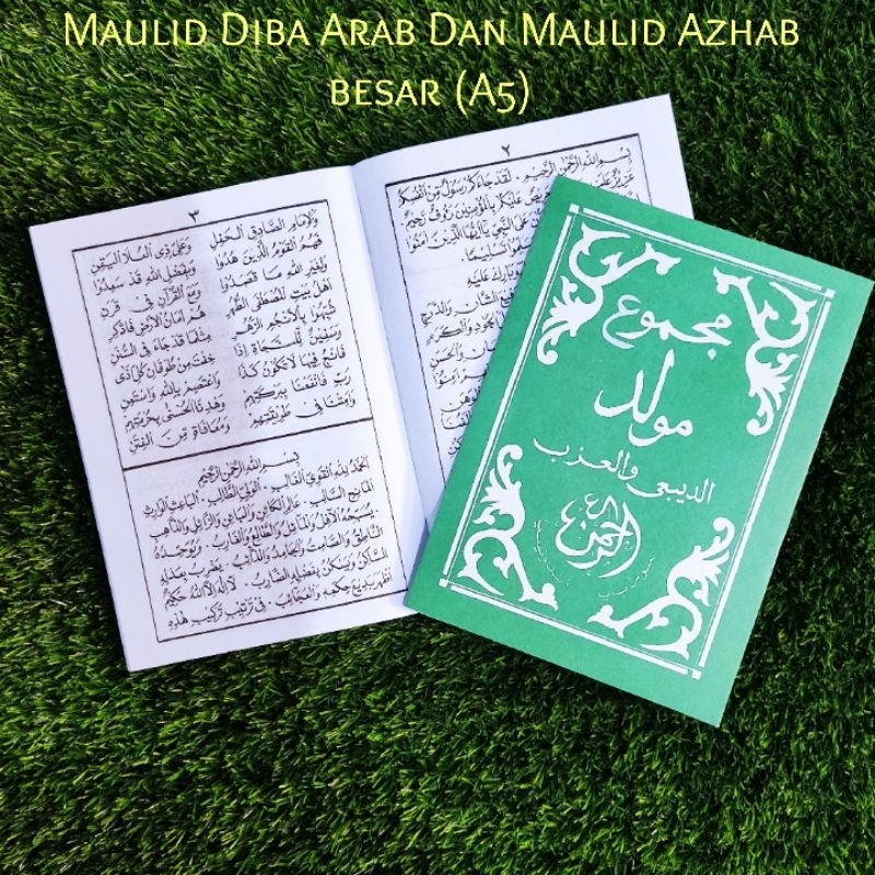 Maulid Diba Arab Dan Maulid Azhab ukuran besar (A5) renggang HVS