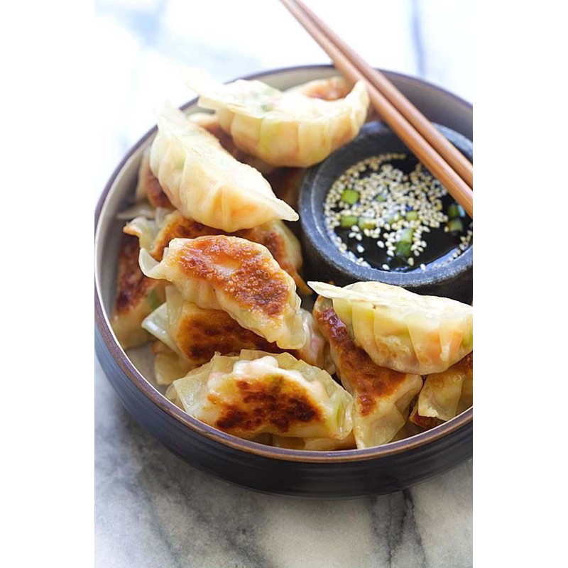

(Termurah) Pangsit/Gyoza Frozen isi 25 pcs Full Ayam Sayur Gurih dan Tanpa Pengawet
