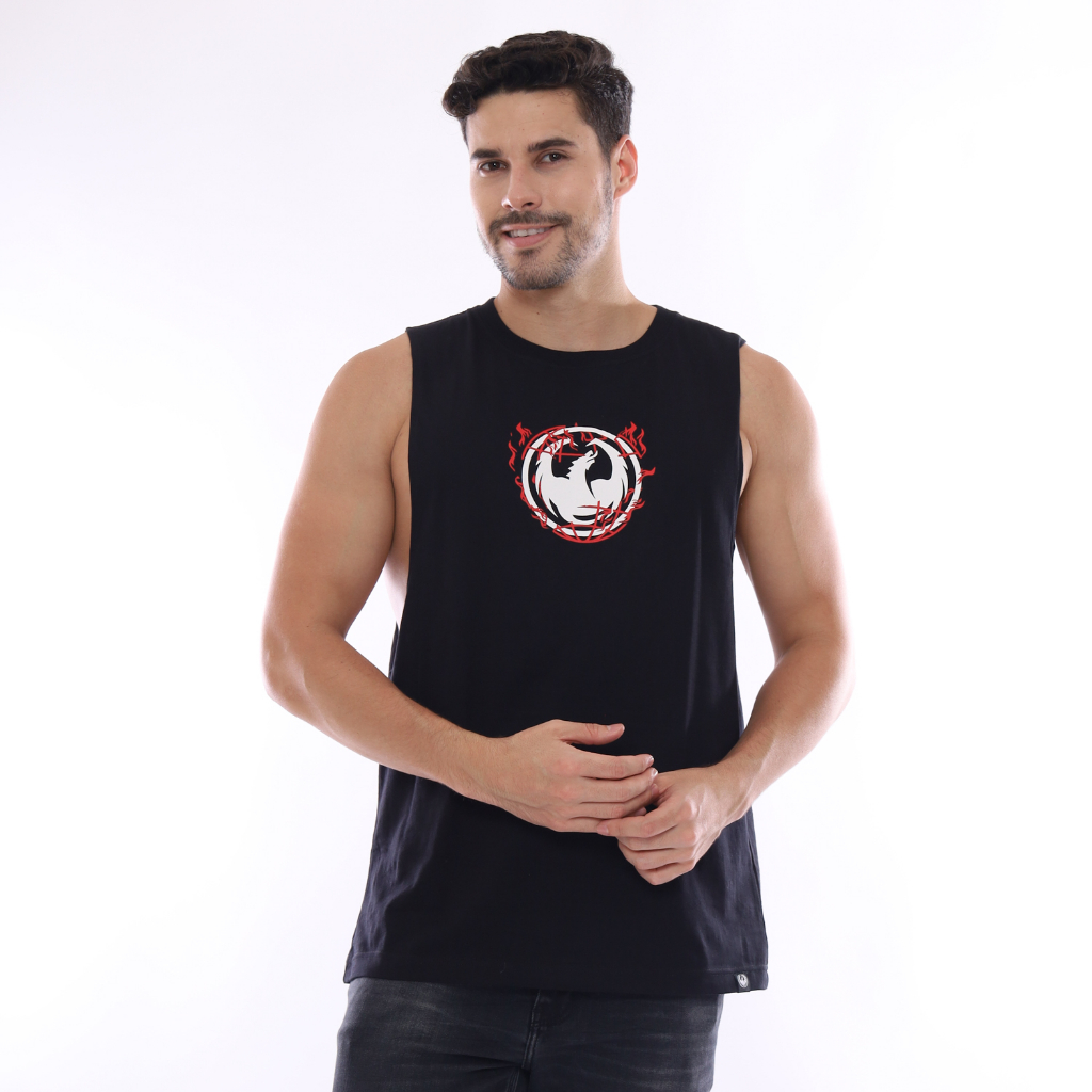 Dragon Kaos Singlet Pria Forsaken Planet Surf