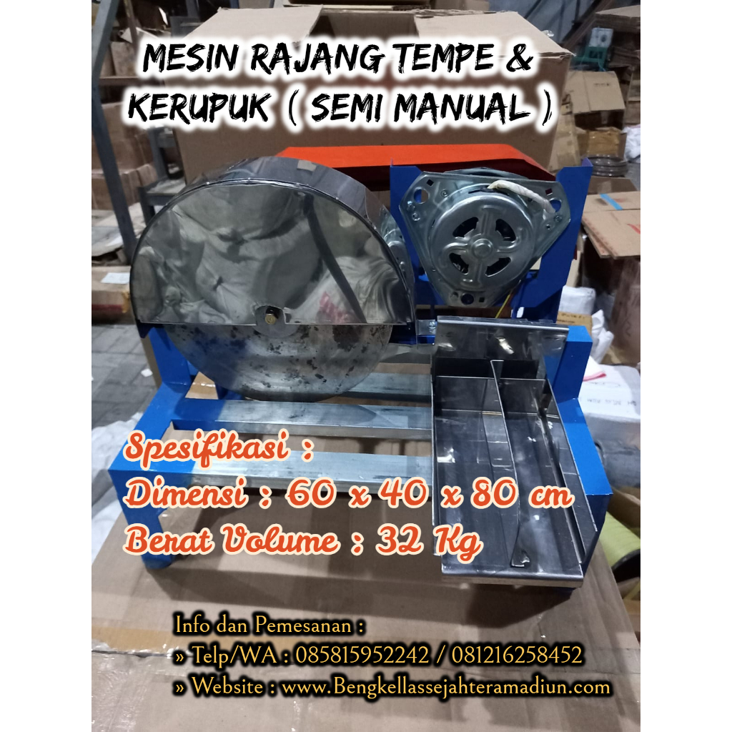 Mesin Rajang Tempe & Kerupuk ( semi manual ) murah