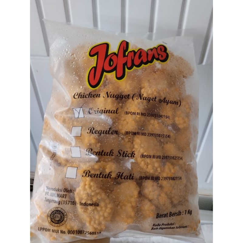 

Jofrans Chicken Naget Crispy uk 1 kg