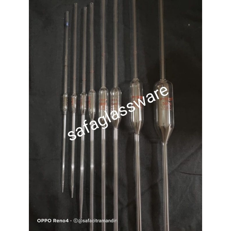 Pipet Volume Pyrex / Pipet Gondok Pyrex