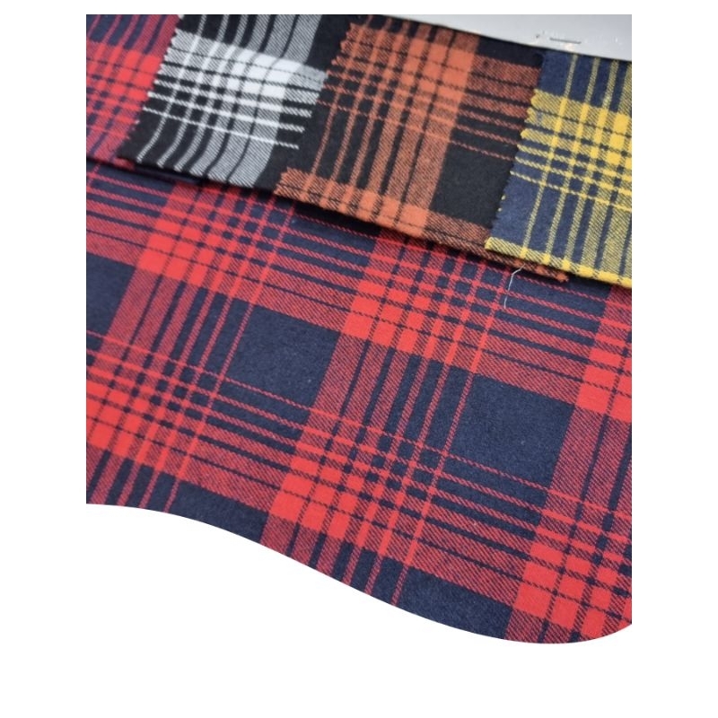 Kain Katun Combed 40s Flanel Kotak Kotak