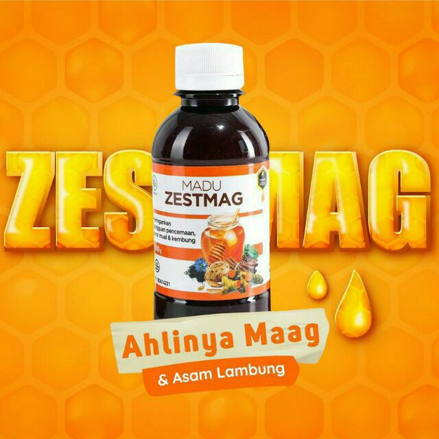 

RESMI ASLI Madu Zestmag Original Obat Herbal Asam Lambung Maag Kronism Gerdm Mual ZETMAG ZESMAG