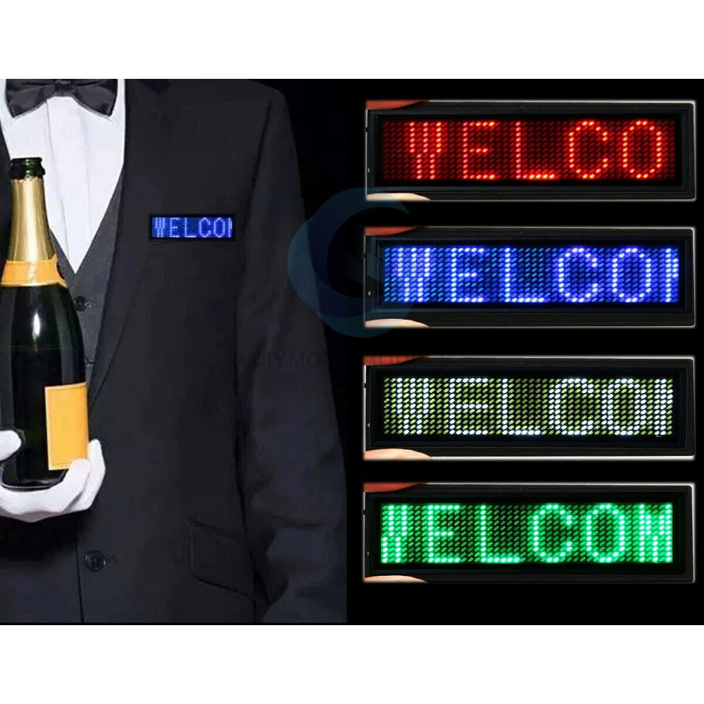 

Name Tag LED Mini Board Portable with Bluetooth 230 mAh NB1144 DIYMORE