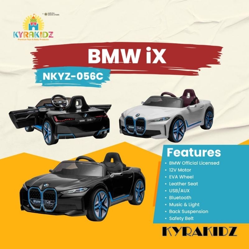 Mobil aki anak BMW IX LICENSED Kirakids NKYZ-056C NKYZ056C NKYZ 056C