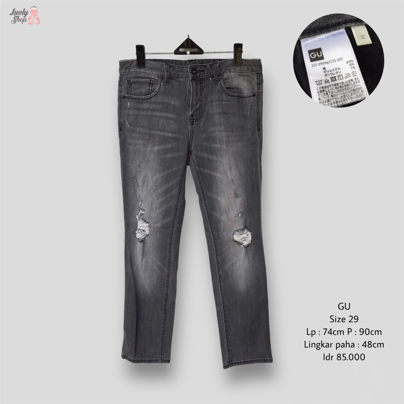 GU by uniqlo ripped jeans