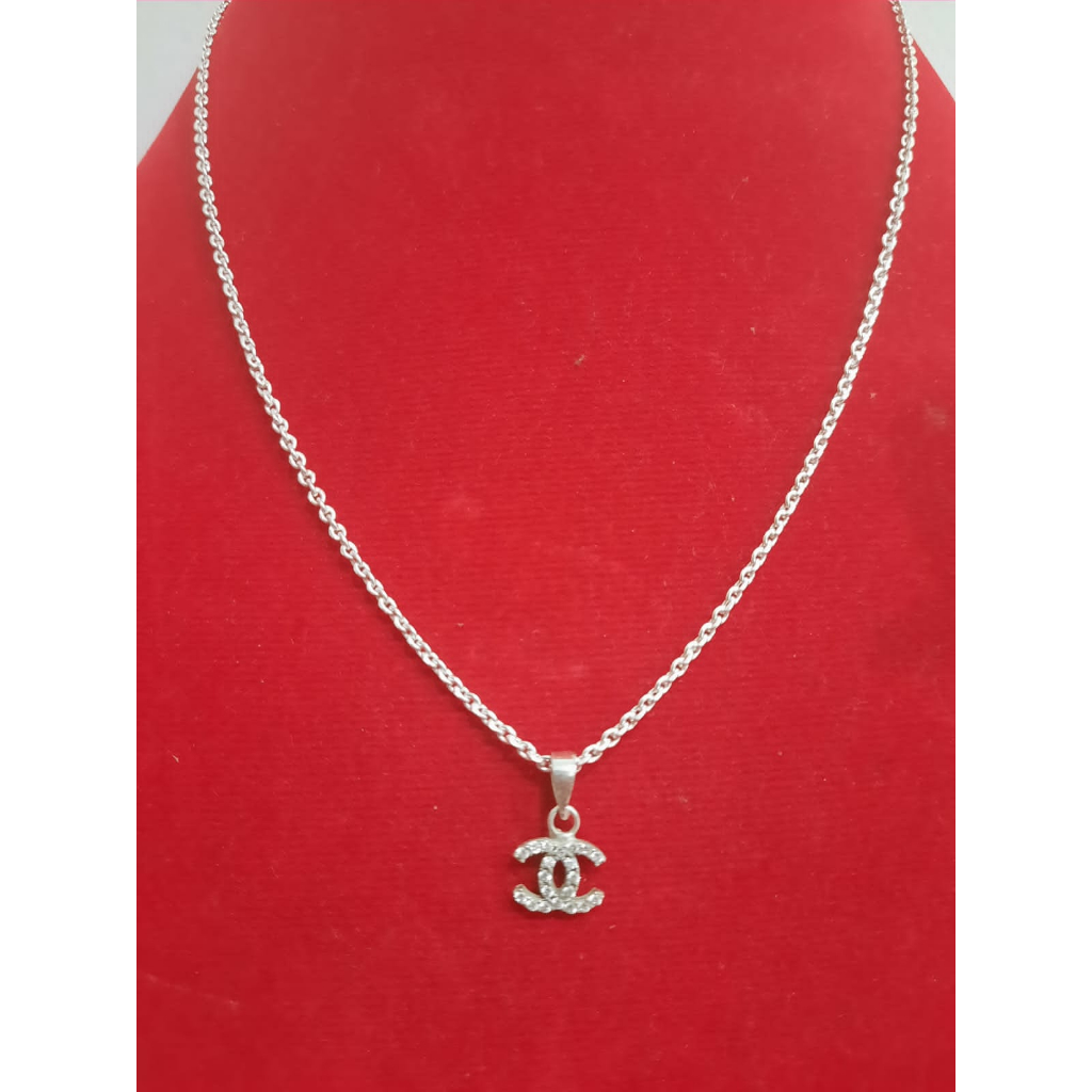 kalung perak rantai choker perak murni asli handmade