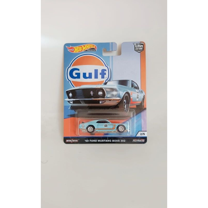 Hotwheels Premium Gulf 1969 Ford Mustang Boss 302