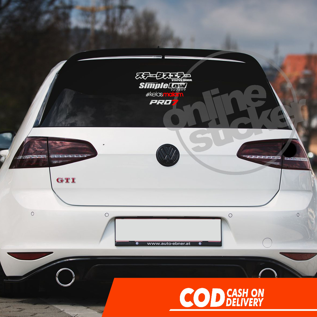 Stiker sepaket Murah Mobil belakang sponsor | racing | style