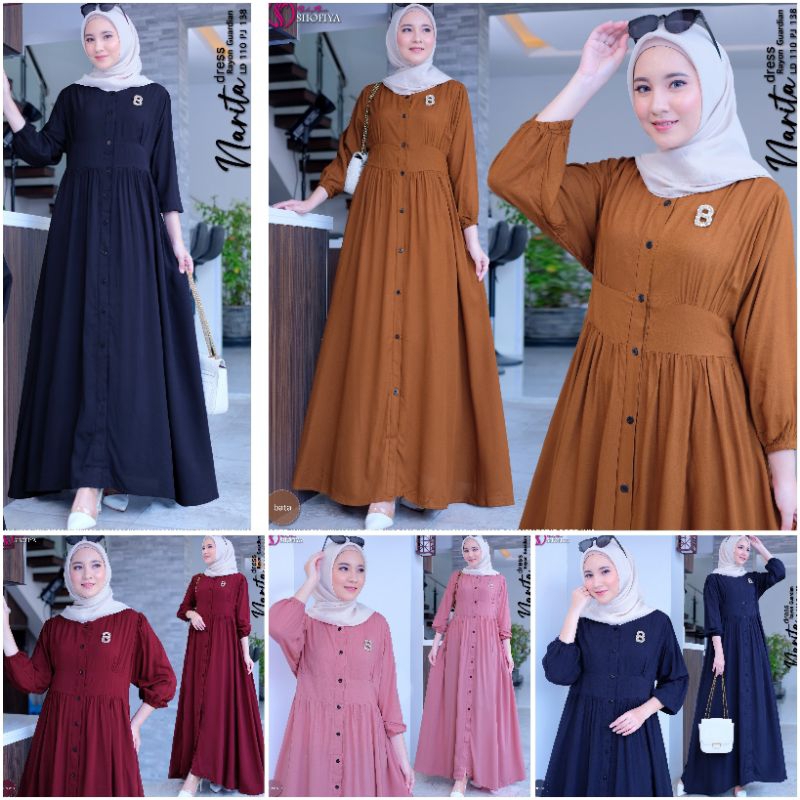 KUMPULAN Gamis Polos Original GGS By Shofiya Dress Busui Crinkle Cey Airflow Tory Burch Rayon Guardi