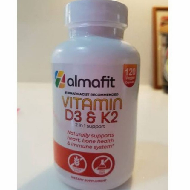 ALMAFIT VITAMIN D3 K2 5000 IU VITAMIN KESEHATAN JANTUNG , TULANG DAN MENJAGA IMUNITAS TUBUH ISI 120 