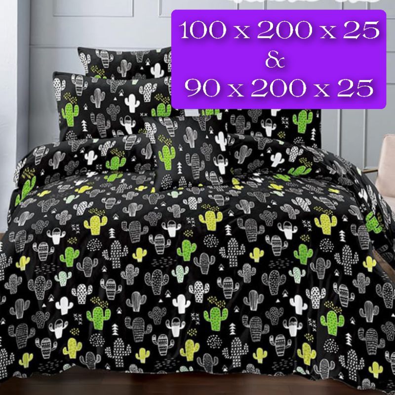 Sprei 90 x 200 x 25 cm dan 100 x 200 x 25 cm