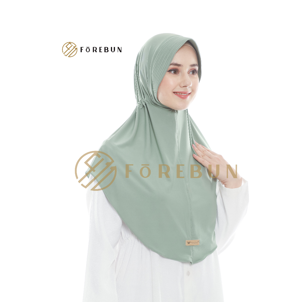 𝐅𝐨𝐫𝐞𝐛𝐮𝐧 Hijab Bergo Serut Jersey Instan AMIRA Size L