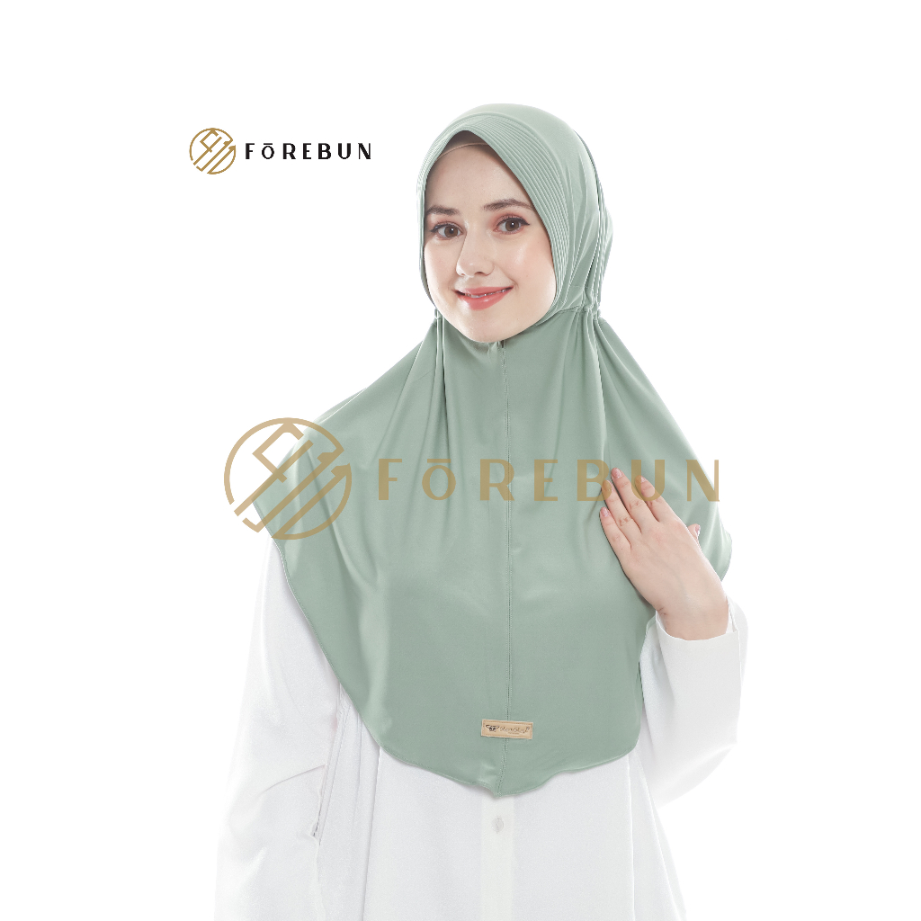 𝐅𝐨𝐫𝐞𝐛𝐮𝐧 Hijab Bergo Serut Jersey Instan AMIRA Size L