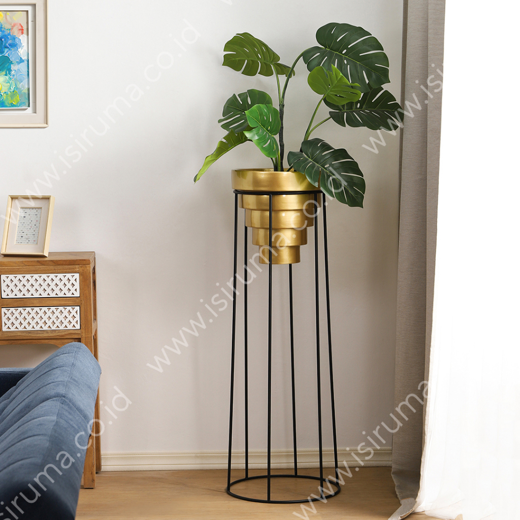 Rak Standing Pot Berdiri Bunga Tanaman Tiang Besi YUKI PCS - Isiruma