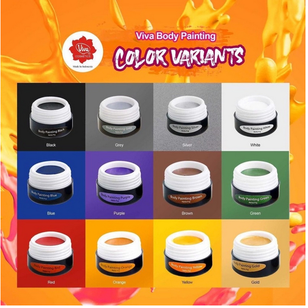 

VIVA FACE & BODY PAINTING - Waterproof ❤ jselectiv ❤ Krim Warna Untuk Keperluan Seni dari VIVA - ORI✔️BPOM✔️COD✔️
