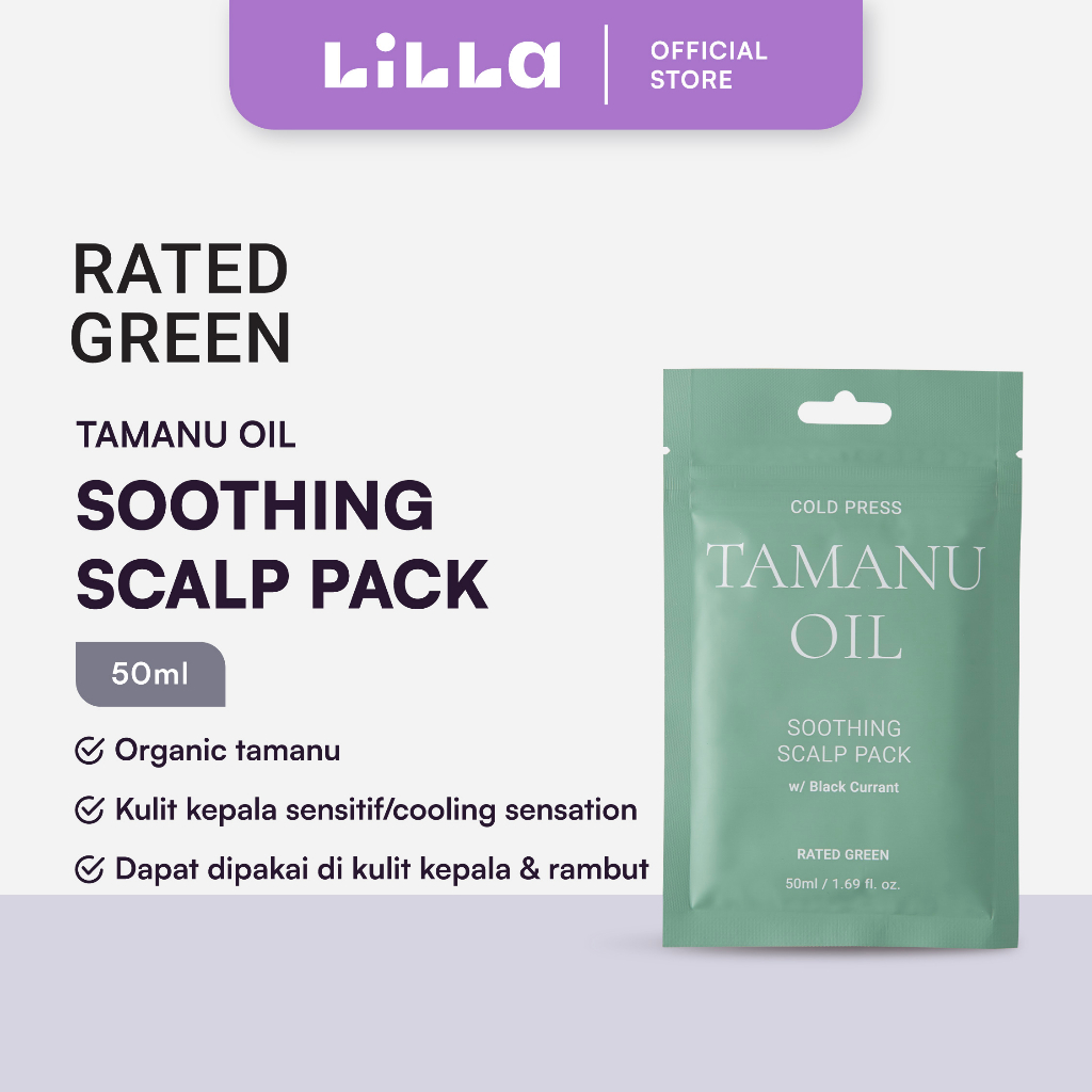 RATED GREEN Tamanu Oil Soothing Scalp Pack, Size 50 Ml