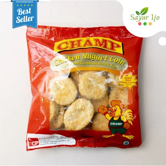

CHAMP Chicken Nugget 200 Gram Fresh Daging Naget Coin Ayam Koin Olahan HALAL