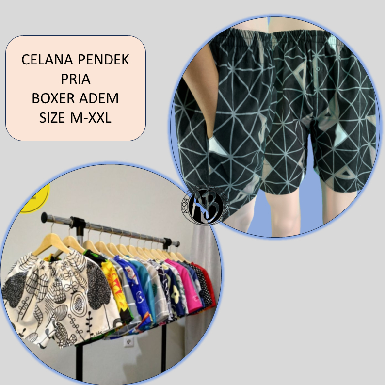 Celana Pendek Pria Wanita Jumbo / Boxer / Kolor / Celana Tidur Pantai Santai